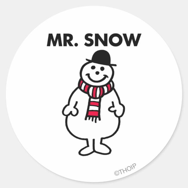 Mr._Snow___Classic_Pose_Classic_Round_Sticker_1 Mr. Snow Classic Pose Classic Round Sticker