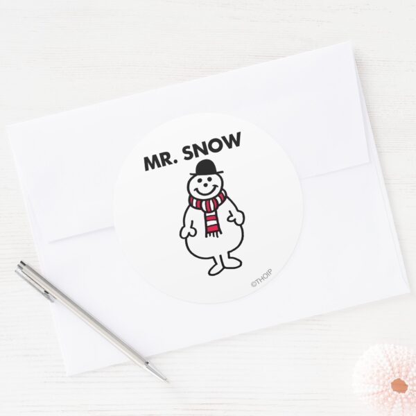 Mr._Snow___Classic_Pose_Classic_Round_Sticker_3 Mr. Snow Classic Pose Classic Round Sticker