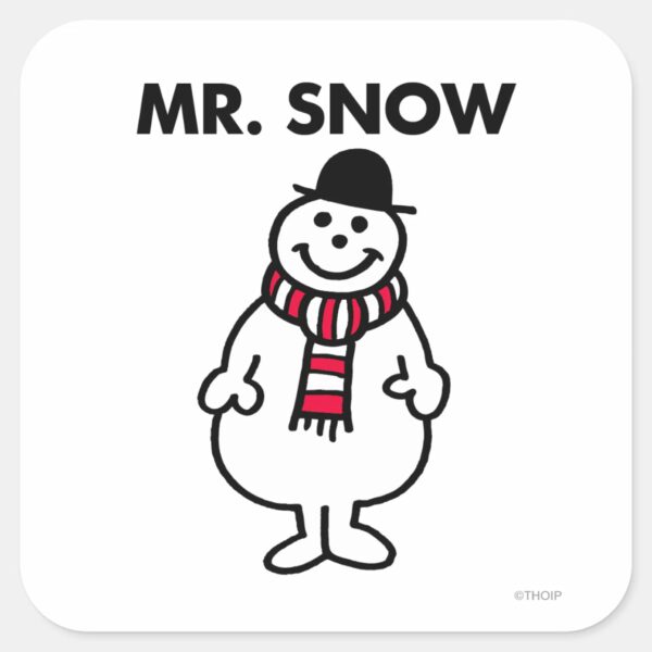 Mr._Snow___Classic_Pose_Square_Sticker_1 Mr. Snow Classic Pose Square Sticker