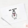 Mr._Snow___Classic_Pose_Square_Sticker_3 Mr. Snow Classic Pose Square Sticker