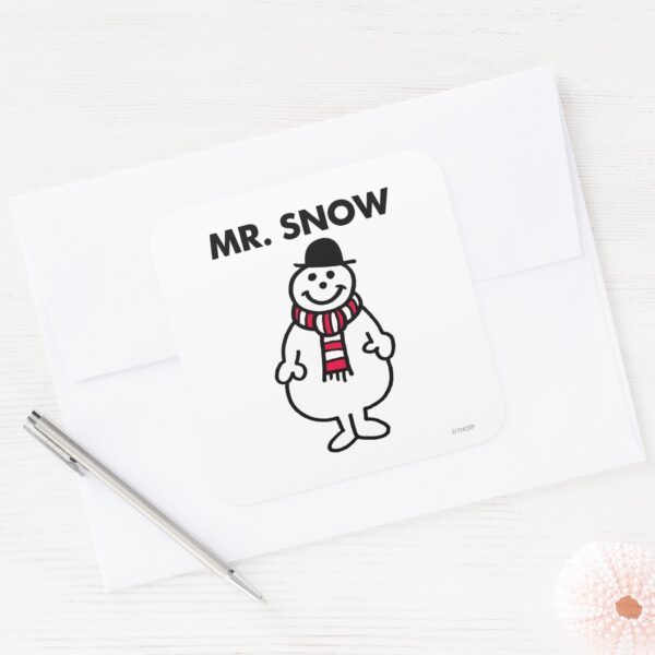 Mr._Snow___Classic_Pose_Square_Sticker_3 Mr. Snow Classic Pose Square Sticker