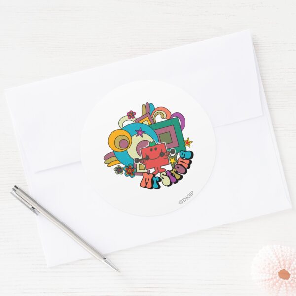 Mr._Strong___Psychedelic_Swirls,_Stars,_&_Flowers_Classic_Round_Sticker_3 Mr. Strong Psychedelic Swirls Stars Flowers Classic Round Sticker