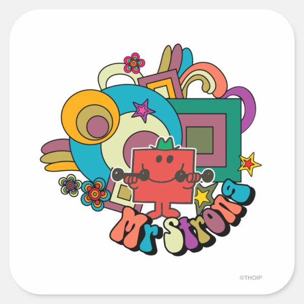 Mr._Strong___Psychedelic_Swirls,_Stars,_&_Flowers_Square_Sticker_1 Mr. Strong Psychedelic Swirls Stars Flowers Square Sticker