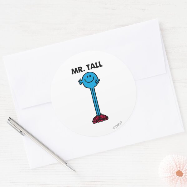 Mr._Tall___Standing_Tall_Classic_Round_Sticker_3 Mr. Tall Standing Tall Classic Round Sticker