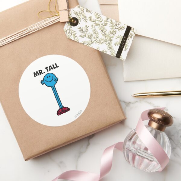 Mr._Tall___Standing_Tall_Classic_Round_Sticker_5 Mr. Tall Standing Tall Classic Round Sticker