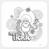Mr._Tickle___Black_&_White_Swirls_&_Stars_Square_Sticker_1 Mr. Tickle Black White Swirls Stars Square Sticker