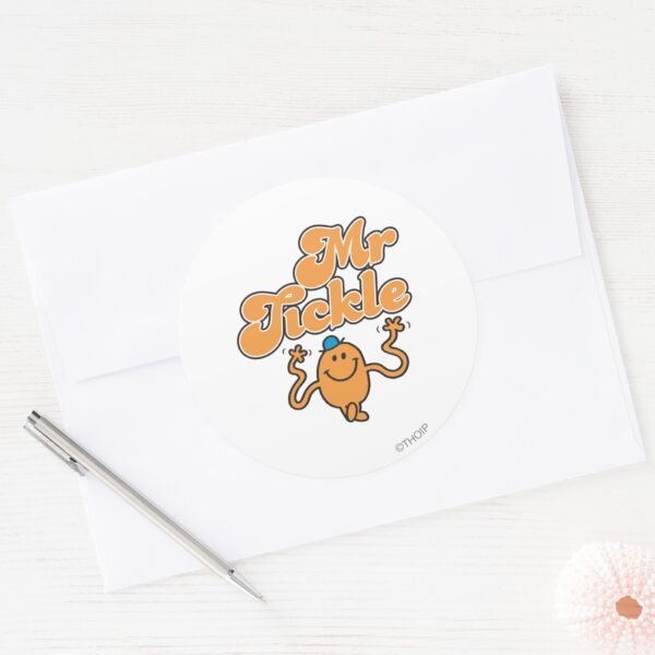 Mr._Tickle___Jiggling_Arms_Classic_Round_Sticker_3 Mr. Tickle Jiggling Arms Classic Round Sticker