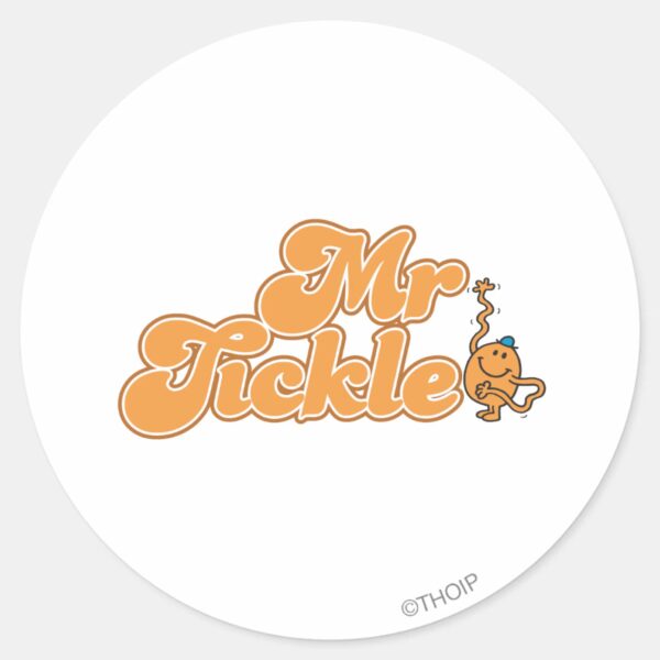 Mr._Tickle___Long_Wave_Hello_Classic_Round_Sticker_1 Mr. Tickle Long Wave Hello Classic Round Sticker