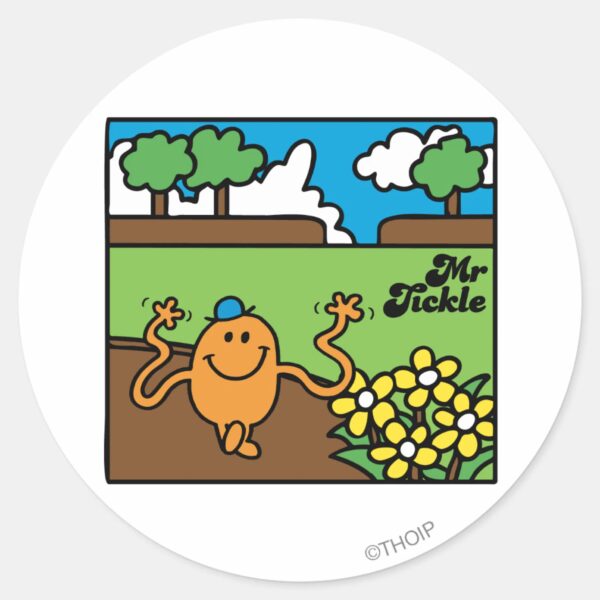 Mr._Tickle___Outdoor_Fun_Classic_Round_Sticker_1 Mr. Tickle Outdoor Fun Classic Round Sticker