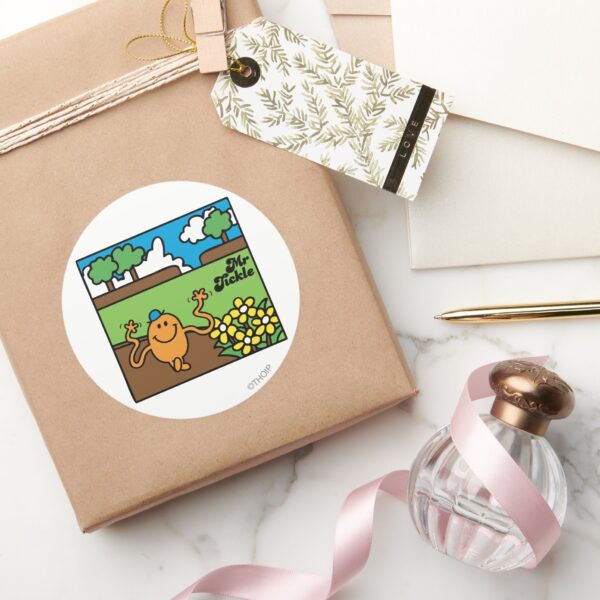 Mr._Tickle___Outdoor_Fun_Classic_Round_Sticker_5 Mr. Tickle Outdoor Fun Classic Round Sticker