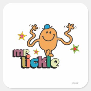 Mr. Tickle Sparkling Stars Square Sticker
