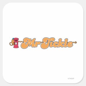 Mr. Tickle Staying Hidden Square Sticker