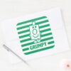 Mr_Grumpy___Mischievous_Grin_and_Green_Stripes_Square_Sticker_3 Mr Grumpy Mischievous Grin And Green Stripes Square Sticker