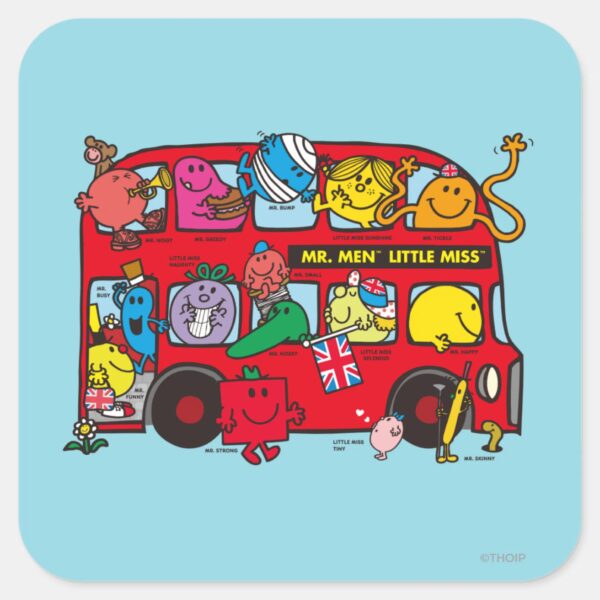 Mr_Men_&_Little_Miss_Bus_Square_Sticker_1 Mr Men Little Miss Bus Square Sticker