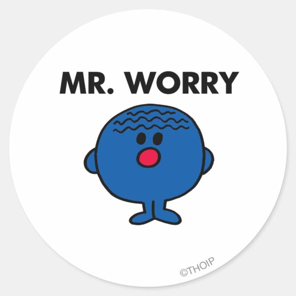 Mr_Worry_Classic_Classic_Round_Sticker_1 Mr Worry Classic Classic Round Sticker