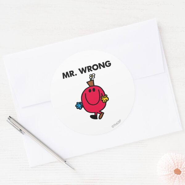 Mr_Wrong_Classic_Classic_Round_Sticker_3 Mr Wrong Classic Classic Round Sticker