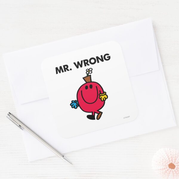 Mr_Wrong_Classic_Square_Sticker_3 Mr Wrong Classic Square Sticker
