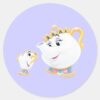 Mrs._Potts_and_Chip_Classic_Round_Sticker_1 Mrs. Potts And Chip Classic Round Sticker