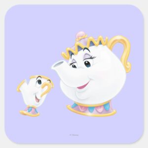 Mrs. Potts And Chip Square Sticker