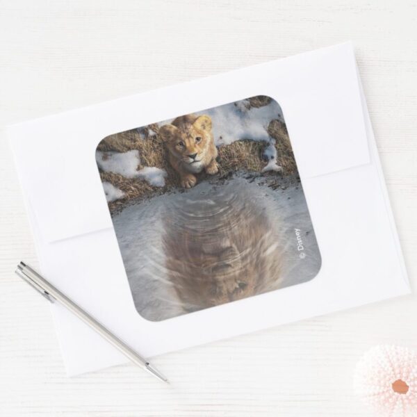 Mufasa_Reflection_Square_Sticker_3 Mufasa Reflection Square Sticker