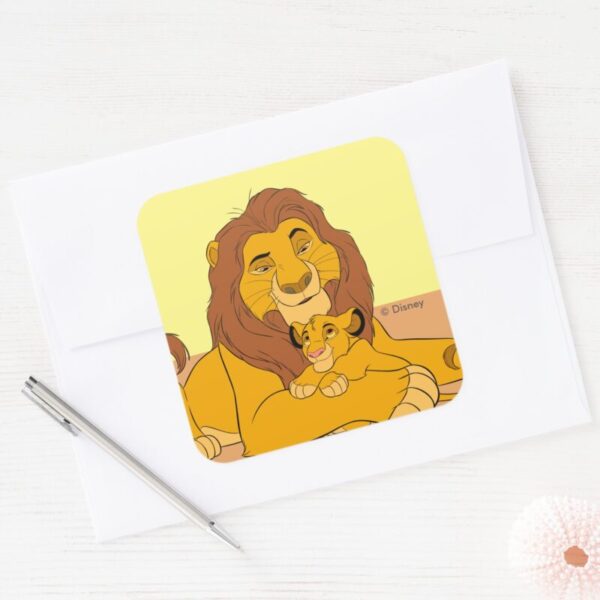 Mufasa_&_Simba_Resting_Square_Sticker_3 Mufasa Simba Resting Square Sticker