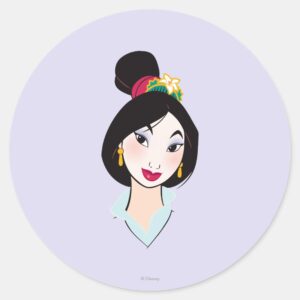 Mulan_All_Made_Up_Classic_Round_Sticker_1 Mulan All Made Up Classic Round Sticker