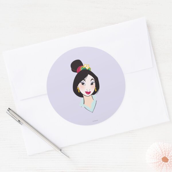 Mulan_All_Made_Up_Classic_Round_Sticker_3 Mulan All Made Up Classic Round Sticker