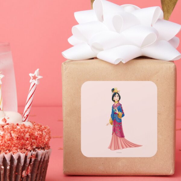 Mulan_Dress_Square_Sticker_6 Mulan Dress Square Sticker