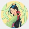 Mulan_and_Mushu_Classic_Round_Sticker_1 Mulan And Mushu Classic Round Sticker