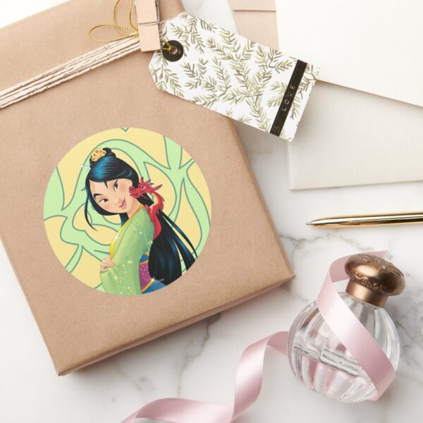 Mulan_and_Mushu_Classic_Round_Sticker_5 Mulan And Mushu Classic Round Sticker