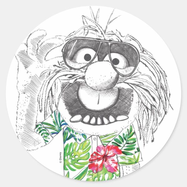 Muppets___Animal_In_A_Hawaiian_Shirt_Classic_Round_Sticker_1 Muppets Animal In A Hawaiian Shirt Classic Round Sticker