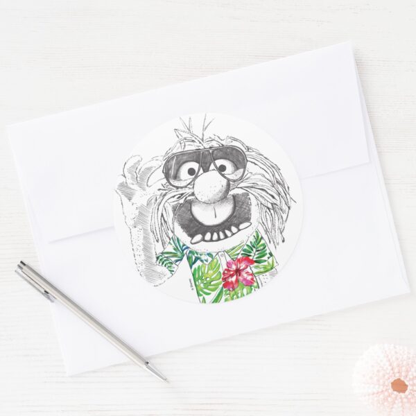 Muppets___Animal_In_A_Hawaiian_Shirt_Classic_Round_Sticker_3 Muppets Animal In A Hawaiian Shirt Classic Round Sticker