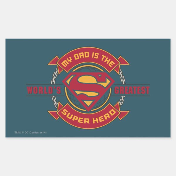 My_Dad_is_the_World's_Greatest_Super_Hero_Rectangular_Sticker_1 My Dad Is The Worlds Greatest Super Hero Rectangular Sticker