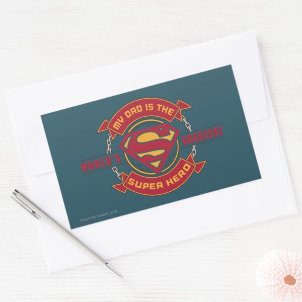 My_Dad_is_the_World's_Greatest_Super_Hero_Rectangular_Sticker_3 My Dad Is The Worlds Greatest Super Hero Rectangular Sticker