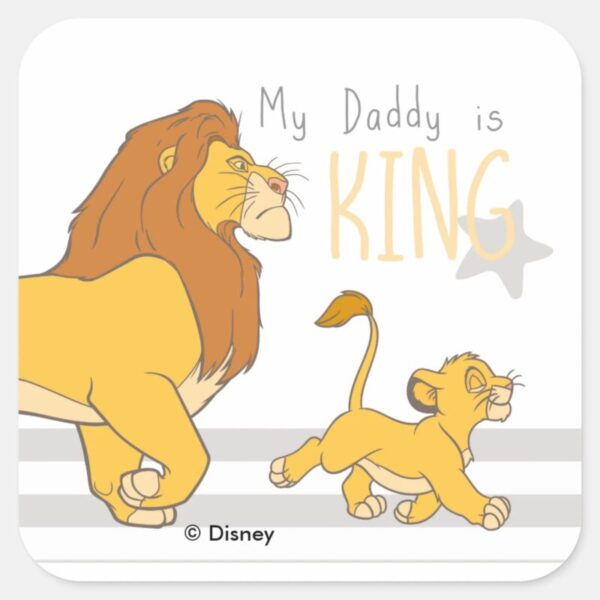 My_Daddy_Is_King_Square_Sticker_1 My Daddy Is King Square Sticker