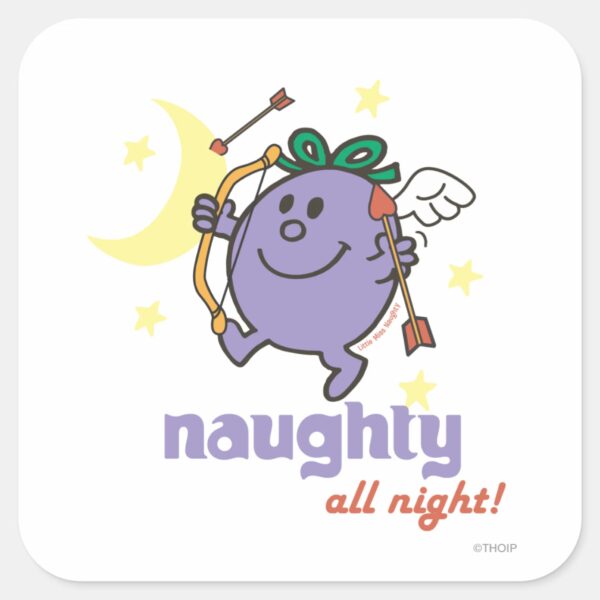 Naughty_All_Night!_Square_Sticker_1 Naughty All Night Square Sticker