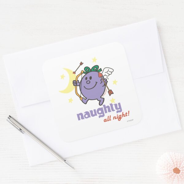 Naughty_All_Night!_Square_Sticker_3 Naughty All Night Square Sticker