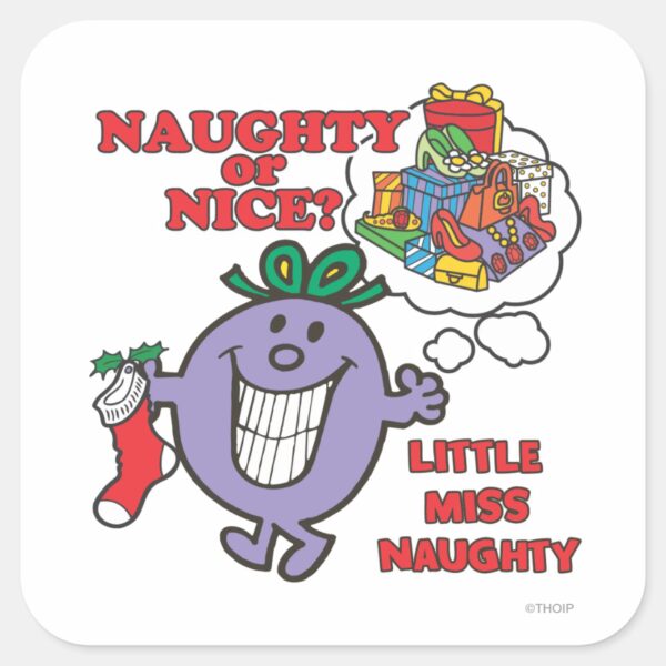 Naughty_Or_Nice__Square_Sticker_1 Naughty Or Nice Square Sticker