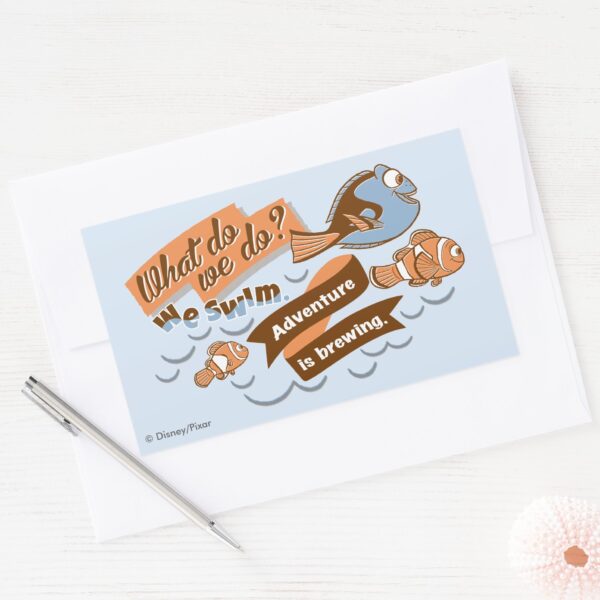 Nemo,_Marlin_&_Dory___Adventure_is_Brewing_Rectangular_Sticker_3 Nemo Marlin Dory Adventure Is Brewing Rectangular Sticker