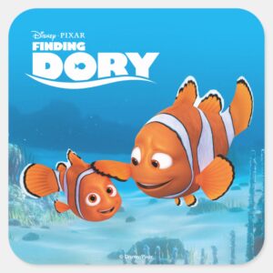 Nemo Marlin Square Sticker