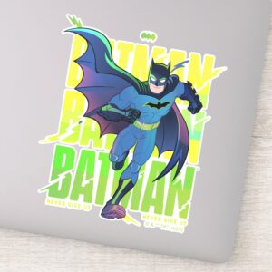 Never Give Up Batman Running Graphic Sticker