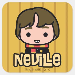 Neville Longbottom Cartoon Character Art Square Sticker
