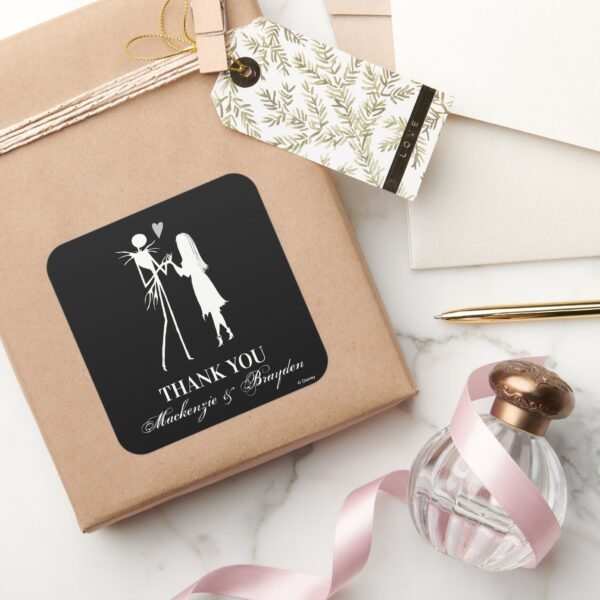 Nightmare_Before_Christmas_-_Wedding_Thank_You_Square_Sticker_5 Nightmare Before Christmas Wedding Thank You Square Sticker