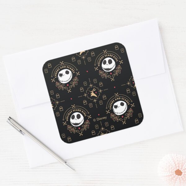 Nightmare_Before_Christmas___Cheers_and_Scares_Square_Sticker_3 Nightmare Before Christmas Cheers And Scares Square Sticker