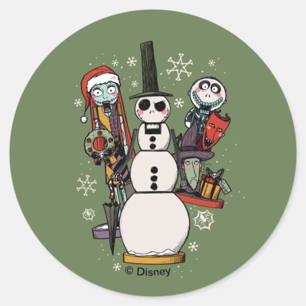 Nightmare_Before_Christmas___Nutcracker_Trio_Classic_Round_Sticker_1 Nightmare Before Christmas Nutcracker Trio Classic Round Sticker