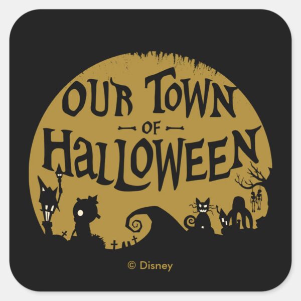 Nightmare_Before_Christmas___Our_Town_Of_Halloween_Square_Sticker_2 Nightmare Before Christmas Our Town Of Halloween Square Sticker