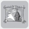 Nightmare Before Christmas Zero In Cemetery Square Sticker