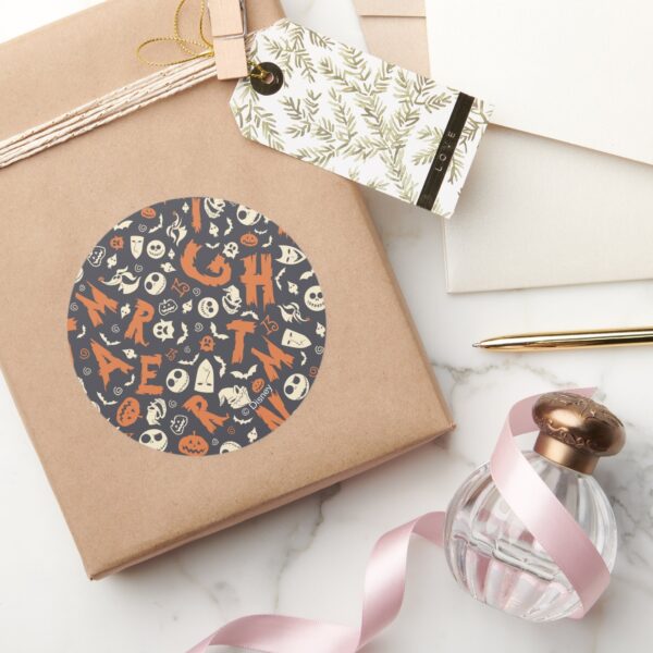 Nightmare_Character_Toss_Pattern_Classic_Round_Sticker_6 Nightmare Character Toss Pattern Classic Round Sticker