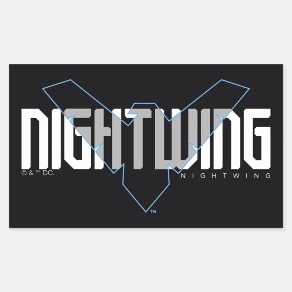 Nightwing_Hi-Tech_Name_Graphic_Rectangular_Sticker_1 Nightwing Hi Tech Name Graphic Rectangular Sticker