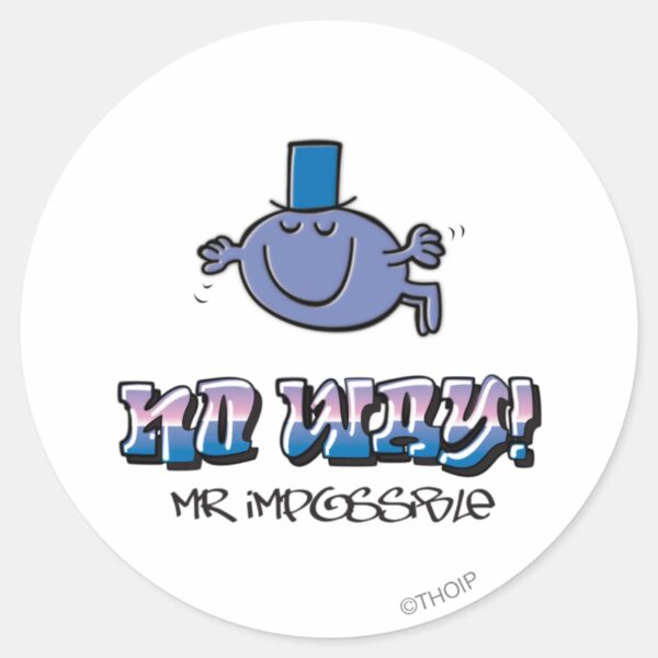 No_Way!_Classic_Round_Sticker_1 No Way Classic Round Sticker